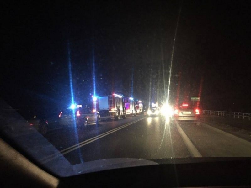 Wypadek za Psarami - informuje nasz słuchacz - Fot: Dawidk Frik