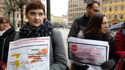 Wrocław: Protest przeciw budowie elektrociepłowni przy ul. Obornickiej - 1