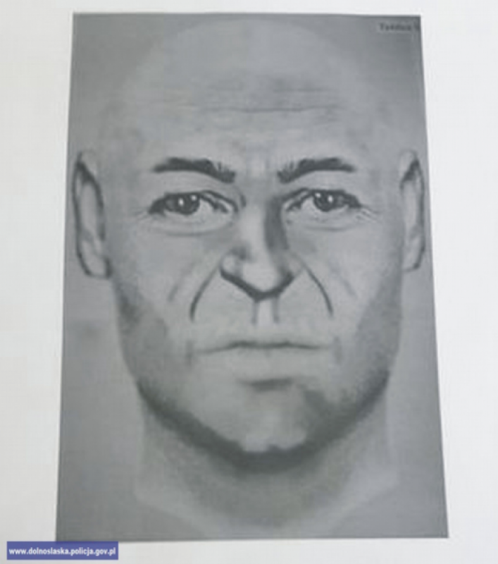 Policjanci zrekonstruowali twarz zmarłego mężczyzny i proszą o pomoc - fot. dolnoslaska.policja.gov.pl