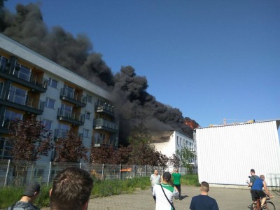 Wrocław: Pożar na Pięknej [ZOBACZ]