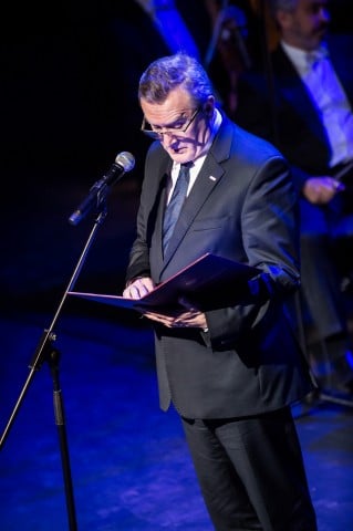 Prezydent Andrzej Duda i minister kultury Piotr Gliński na obchodach 200-lecia Ossolineum - 12