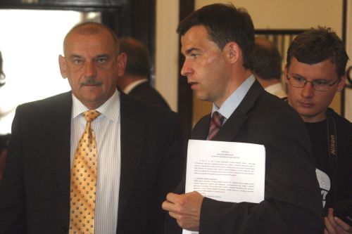 Krasoń miał być sekretarzem generalnym SLD, gdyby szefem partii nadal był Olejniczak (Posłuchaj) - Janusz Krasoń z Wojciechem Olejniczakiem (Fot. Piotr Krzyżanowski / "Polska - Gazeta Wrocławska")