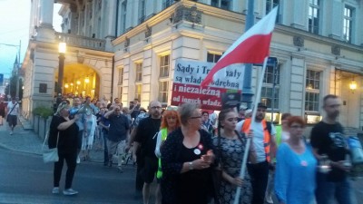Wrocław: Demonstracja przeciwko reformie sądownictwa  - 4