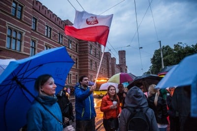 Manifestacja pod sądem we Wrocławiu. Mimo deszczu - 9