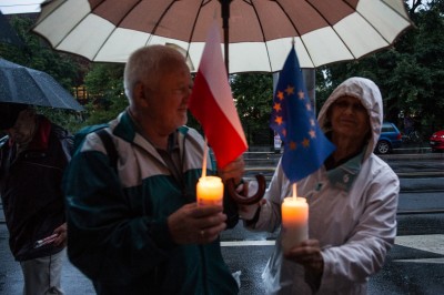 Manifestacja pod sądem we Wrocławiu. Mimo deszczu - 1