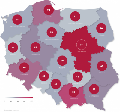 Znamy najbardziej innowacyjne województwa w Polsce. Dolnośląskie na podium