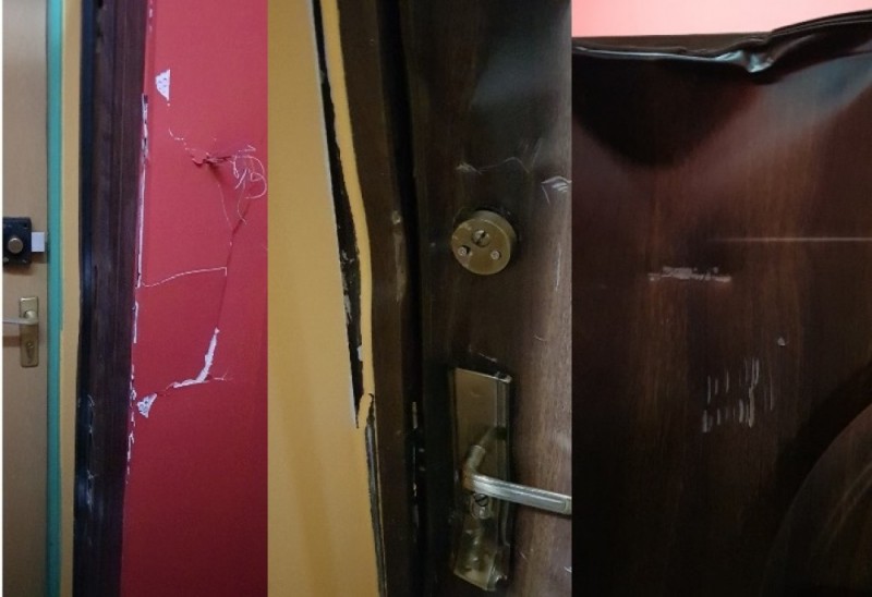 Policja "wchodzi z drzwiami". W środku... nikogo nie ma - fot. Przemysław Gałecki