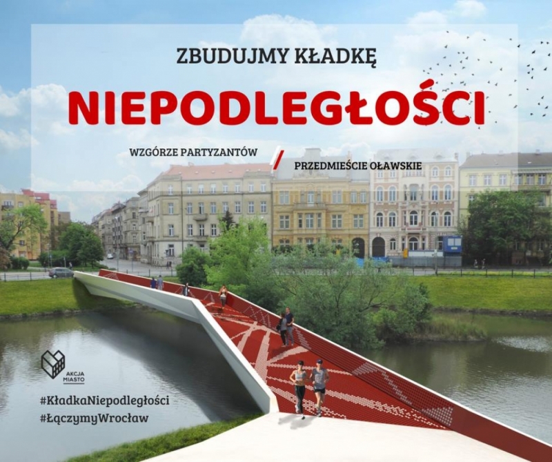 Akcja Miasto: Zbudujmy we Wrocławiu Kładkę Niepodległości - fot. Facebook