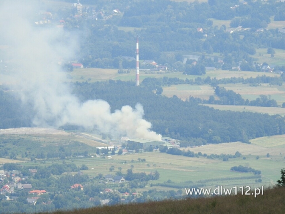 Pożar składowiska odpadów w Kostrzycy koło Jeleniej Góry - Fot: Lwówek na sygnale