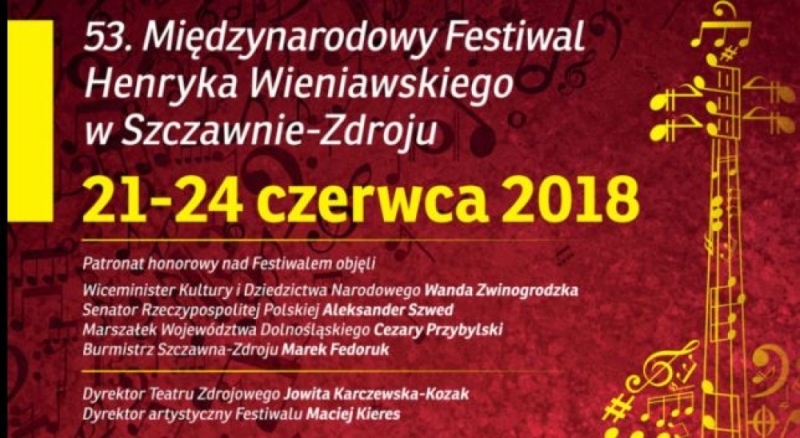53 Międzynarodowy Festiwal Henryka Wieniawskiego w Szczawnie-Zdroju - 