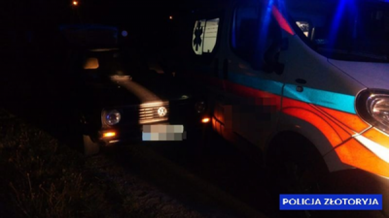 Złotoryja: Pijany kierowca uderzył w karetkę pogotowia  - fot. www.dolnoslaska.policja.gov.pl