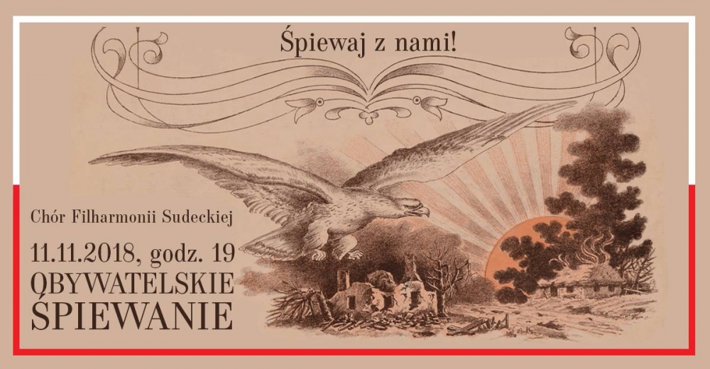 Patriotyczne śpiewanie wałbrzyszan i Filharmonii Sudeckiej - fot. mat. prasowe