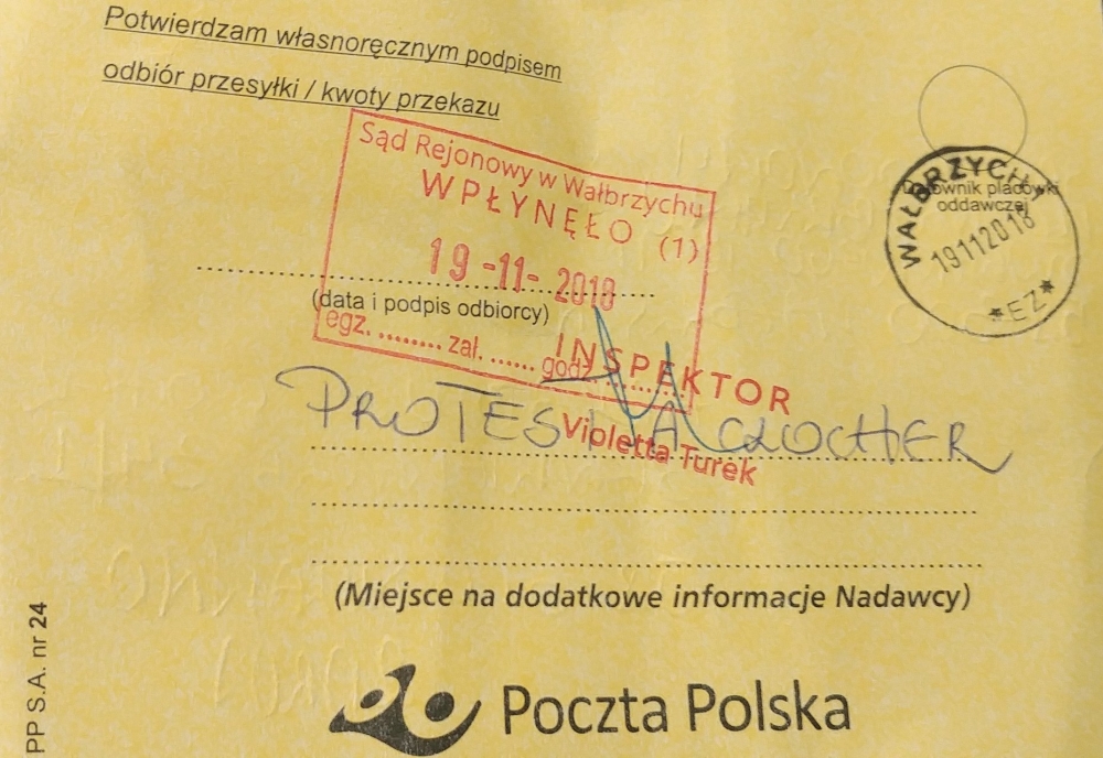 Protest wyborczy w Szczawnie-Zdroju - fot. Facebook