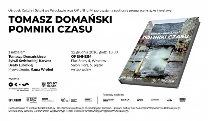 OP ENHEIM: Promocja monografii pt. Tomasz Domański. Pomniki Czasu - fot. materiały prasowe