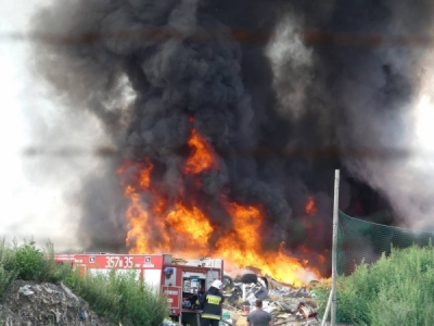 Dwa groźne pożary składowisk śmieci na Dolnym Śląsku