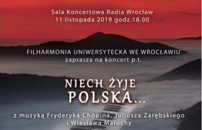 Koncert dedykowany obchodom Święta Odzyskania Niepodległości przez Polskę - .