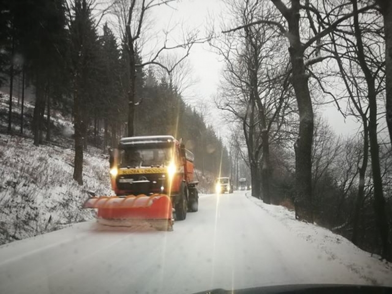 Zima w Karkonoszach. Utrudnienia na dolnośląskich drogach - fot. Piotr Słowiński