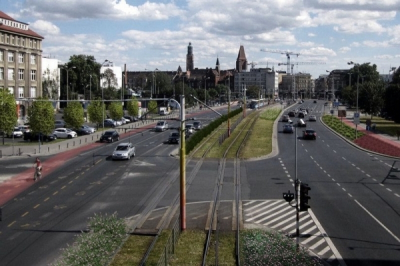 Kierowcy będą musieli zwolnić na ulicy Legnickiej we Wrocławiu - fot. SUM Architekci Krajobrazu