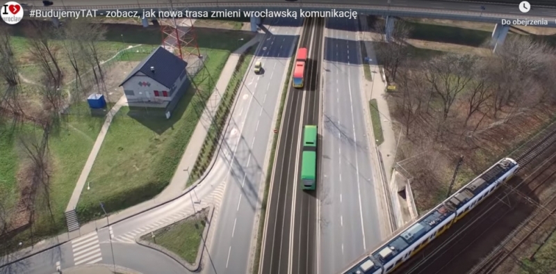 Wrocław: Otwarto oferty na budowę drugiego odcinka trasy autobusowo-tramwajowej na Nowy Dwór - fot. Wrocławskie Inwestycje