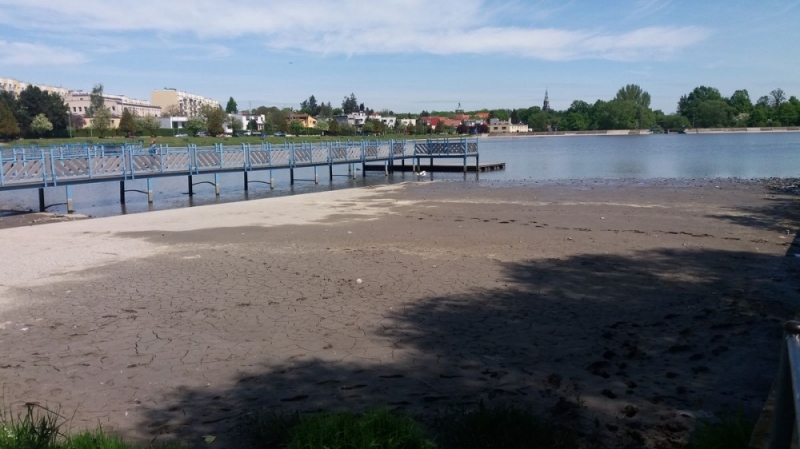 W świdnickim Zalewie Witoszówka poziom wody spadł o 30 cm - Fot. OSiR Świdnica