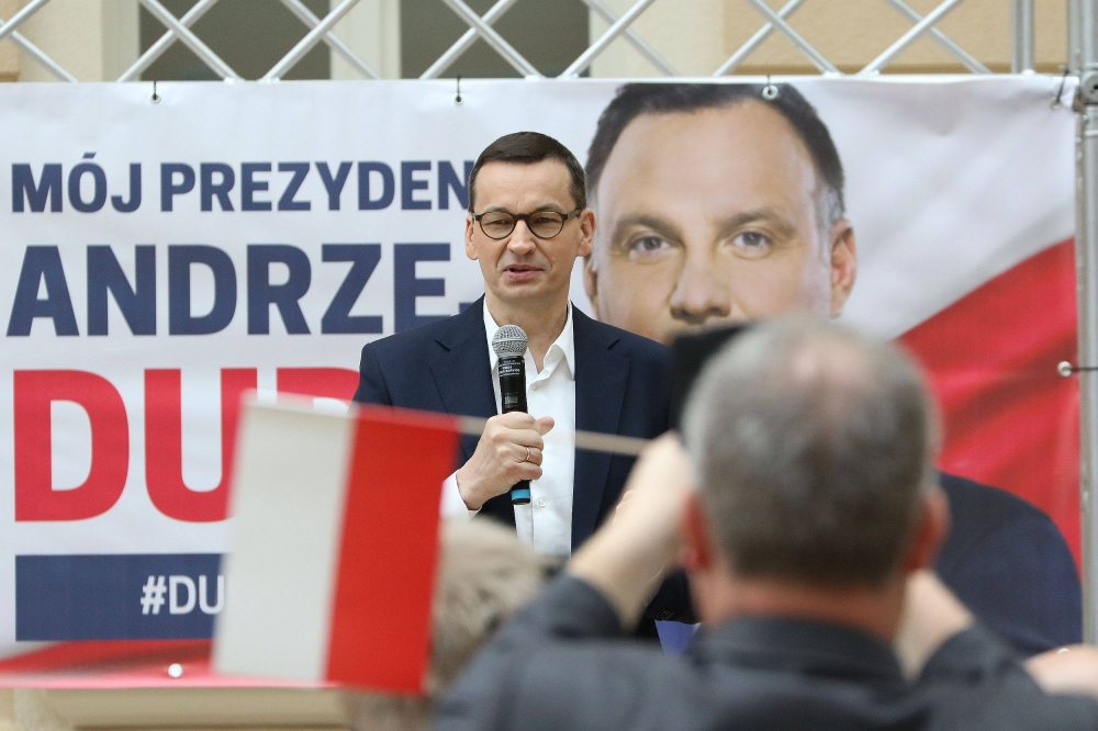 Mateusz Morawiecki na Dolnym Śląsku. Mówił m.in. o tarczy dla samorządów - fot. Andrzej Trzeciak