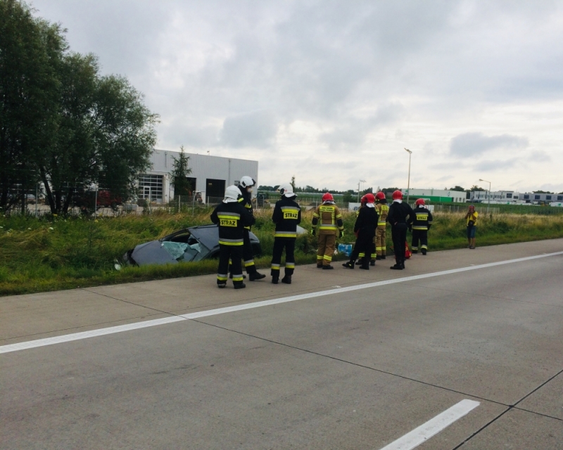 Uwaga kierowcy! Wypadek na autostradzie A4 - fot. Tomasz Gmur