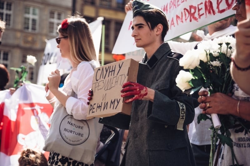 Wymiana Młodzieży: Białorusinki o protestach - archiwum radiowroclaw.pl/ manifestacja we Wrocławiu - 16.08