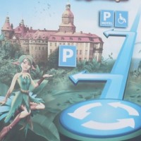 Informacyjny mural w Wałbrzychu 