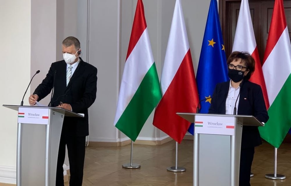 Marszałek Elżbieta Witek spotkała się z szefem Zgromadzenia Narodowego Węgier  - fot. Malwina Gadawa