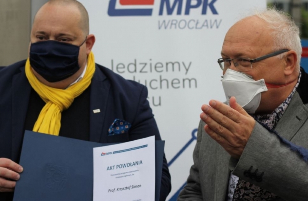 Głos profesora Krzysztofa Simona we wrocławskim MPK - fot. MPK Wrocław