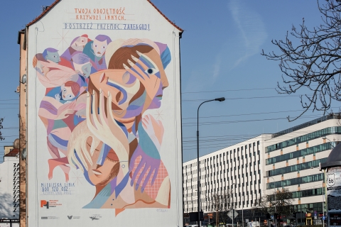 Nowy mural we Wrocławiu. To część Kampanii Przeciwdziałania Przemocy w Rodzinie - 2