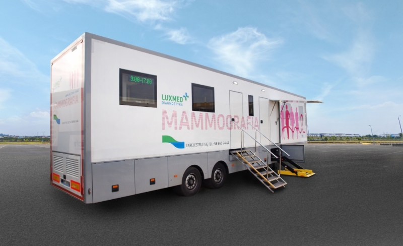 Mobilna Pracownia Mammograficzna stanie w styczniu we Wrocławiu i Kobierzycach - fot. mat. prasowe