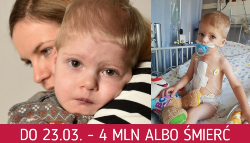 Życie 2-letniego chłopca wisi na włosku przez pandemię - fot. siepomaga.pl