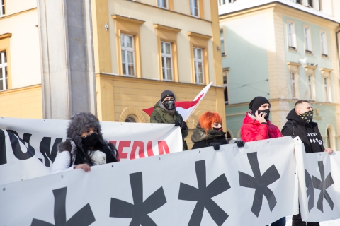 "Solidarnie z mediami". Protest we Wrocławiu - 1