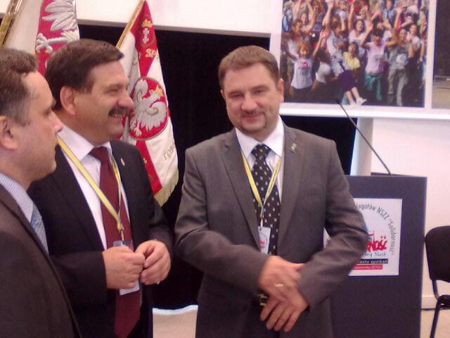 Nowy szef Solidarności - Piotr Duda (pierwszy z prawej) nowym szefem Solidarności/fot. Sylwia Jurgiel