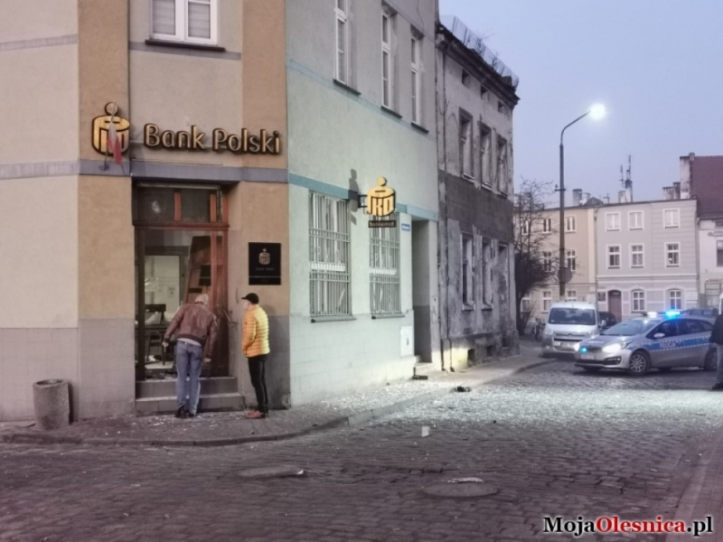 Eksplozja w banku w Bierutowie - fot. mojaolesnica.pl