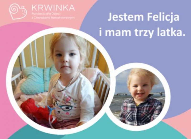 Trzyletnia Felicja choruje na białaczkę i potrzebuje Twojej pomocy - fot. mat. prasowe