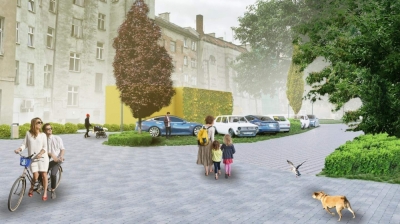 Wrocław: Rewitalizacja podwórka na Nadodrzu. "Beton, beton i samochody parkujące na trawniku"