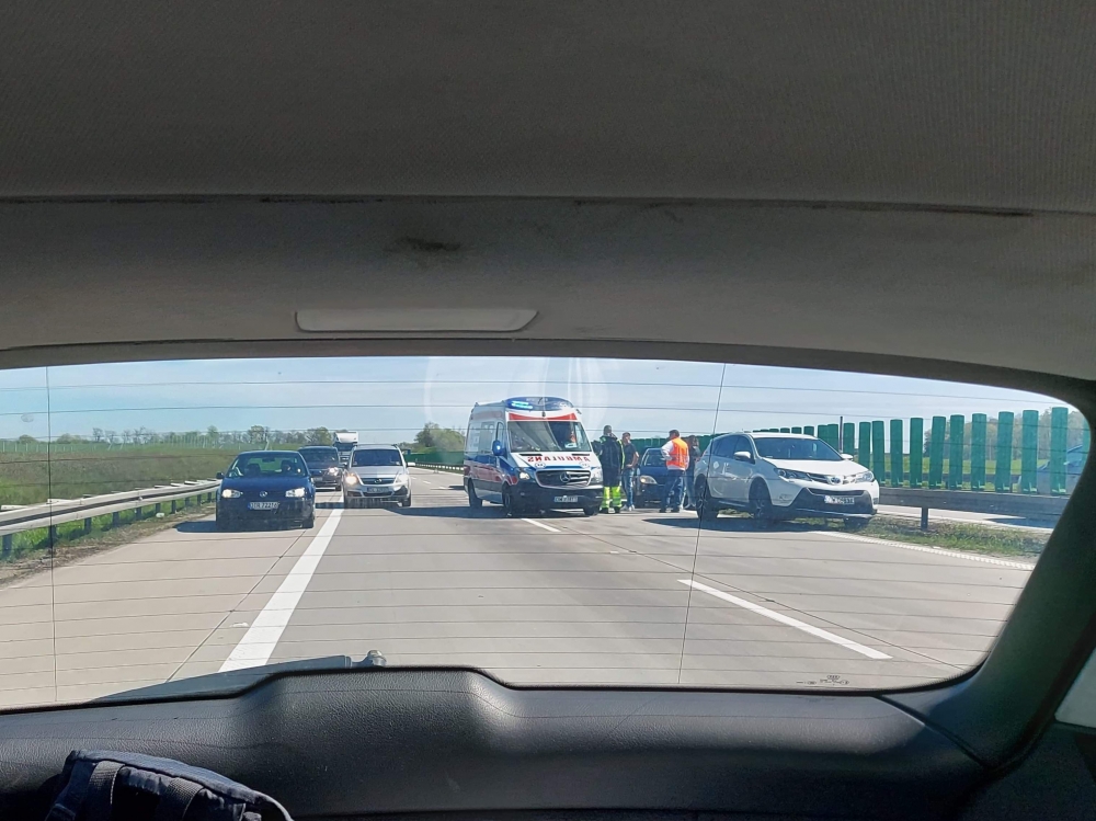 Wypadek na autostradzie A4 - fot. Słuchacz Radia Wrocław