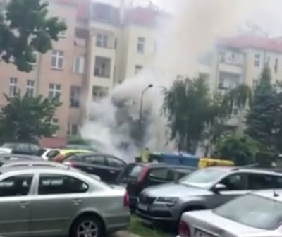 Pożar auta przy Gajowej we Wrocławiu [FILM]