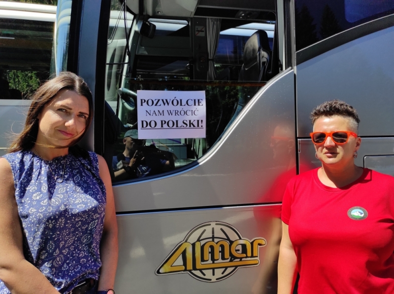 Na granicy w Jakuszycach protestują pracownicy branży turystycznej - fot. Piotr Słowiński