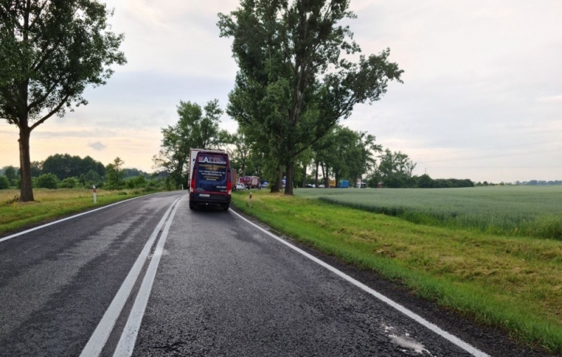 Poważny wypadek na drodze nr 39 w okolicach Strzelina - fot. Strzelin 998/Facebook