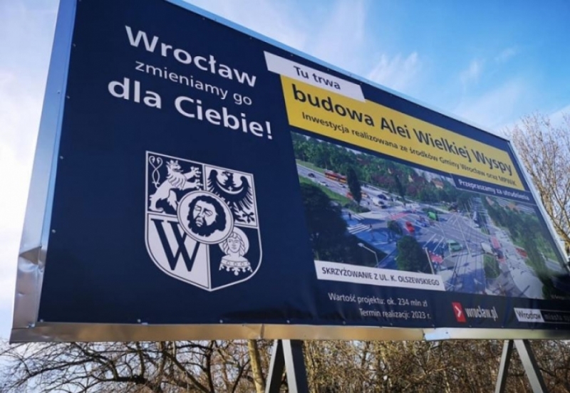 Budowa Alei Wielkiej Wyspy we Wrocławiu: Powstaje most i nasyp - fot. Inwestycje we Wrocławiu