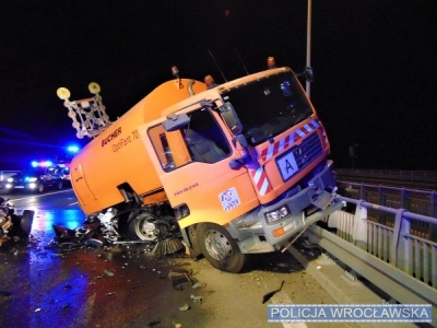 Śmiertelny wypadek na Autostradowej Obwodnicy Wrocławia