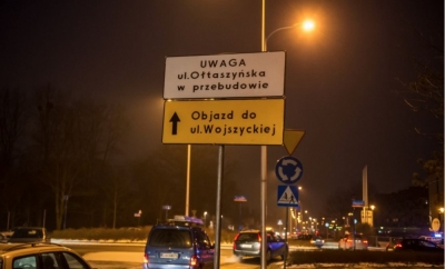 Będą nocne utrudnienia i zmiany w ruchu na ulicy Ołtaszyńskiej
