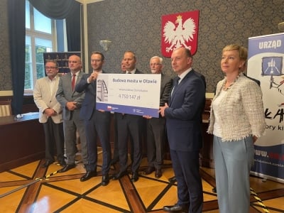 Prawie 5 mln zł rządowego dofinansowania dla budowy przeprawy w Oławie