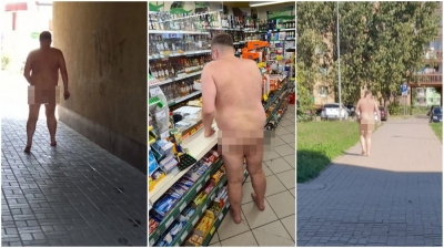 Nagi mężczyzna spacerował po Świdnicy. To prokurator