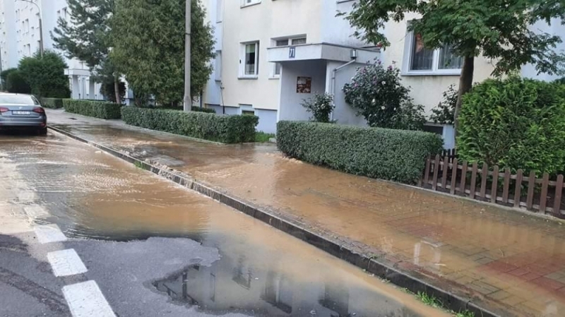 Awaria wodociągu w Świdnicy - fot. ŚPWiK