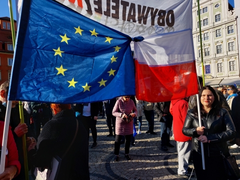 Manifestacje w dolnośląskich miastach. "Zostajemy w Europie" - 1