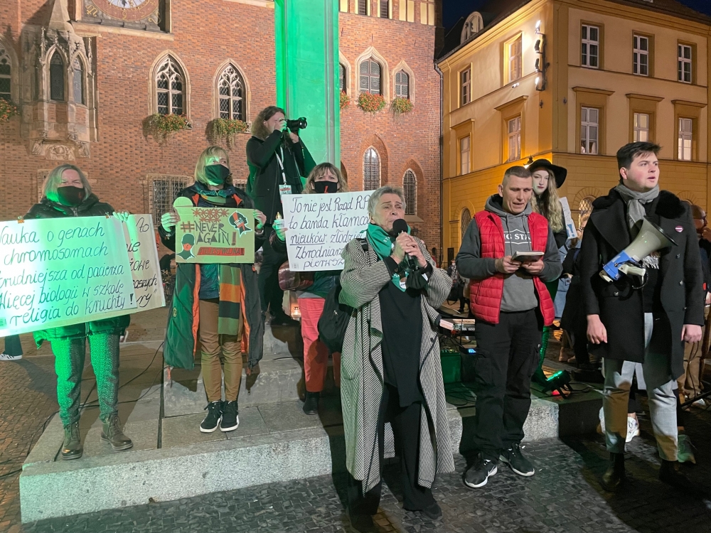 Wrocławski protest po śmierci 30-latki z Pszczyny - Fot: Malwina Gadawa